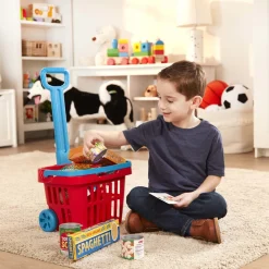 Play Food & Play Sets>Melissa & Doug Fill & Roll Grocery Basket Play Set