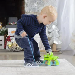 Motor Skills>Melissa & Doug First Play Frolicking Frog Wooden Pull Toy