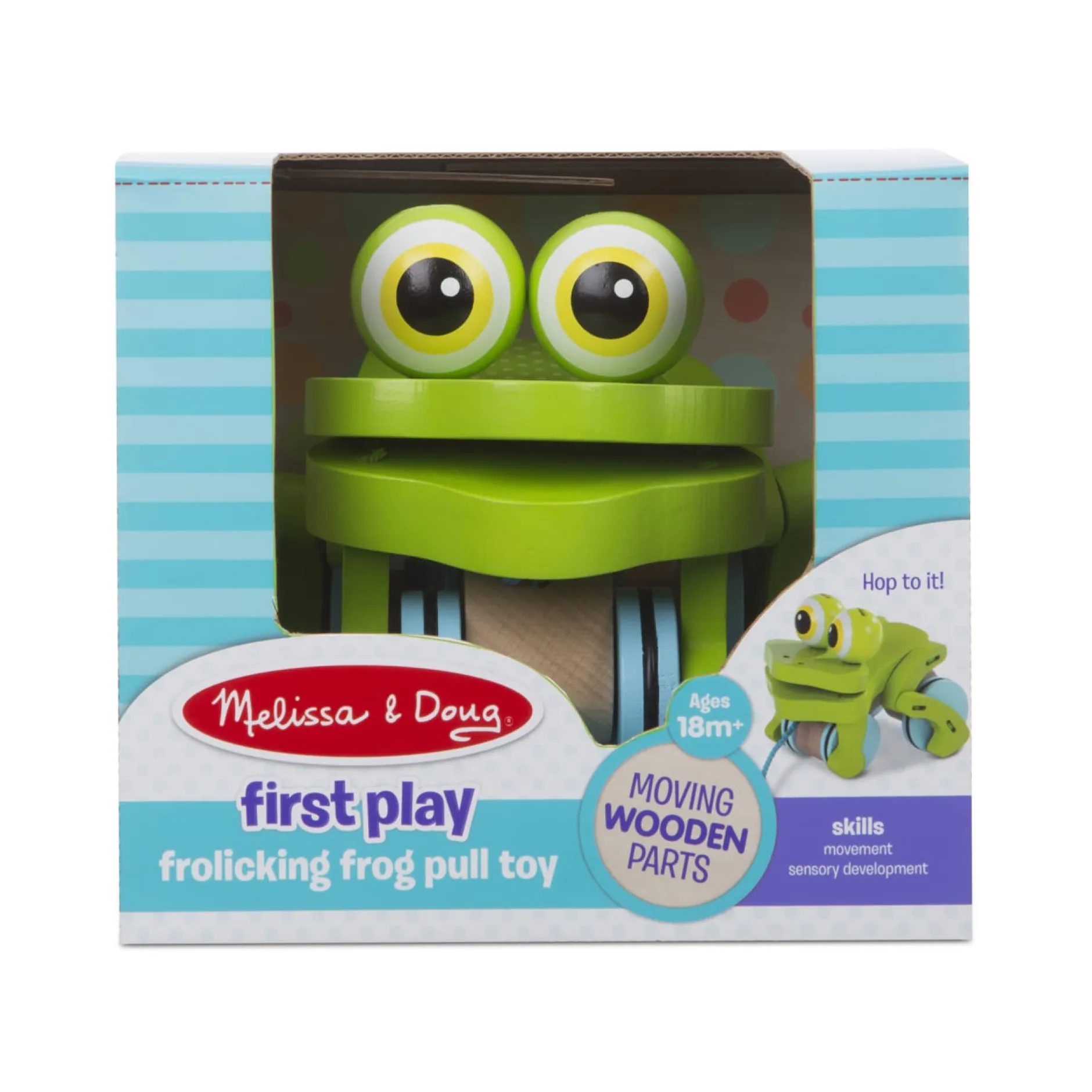 Motor Skills>Melissa & Doug First Play Frolicking Frog Wooden Pull Toy