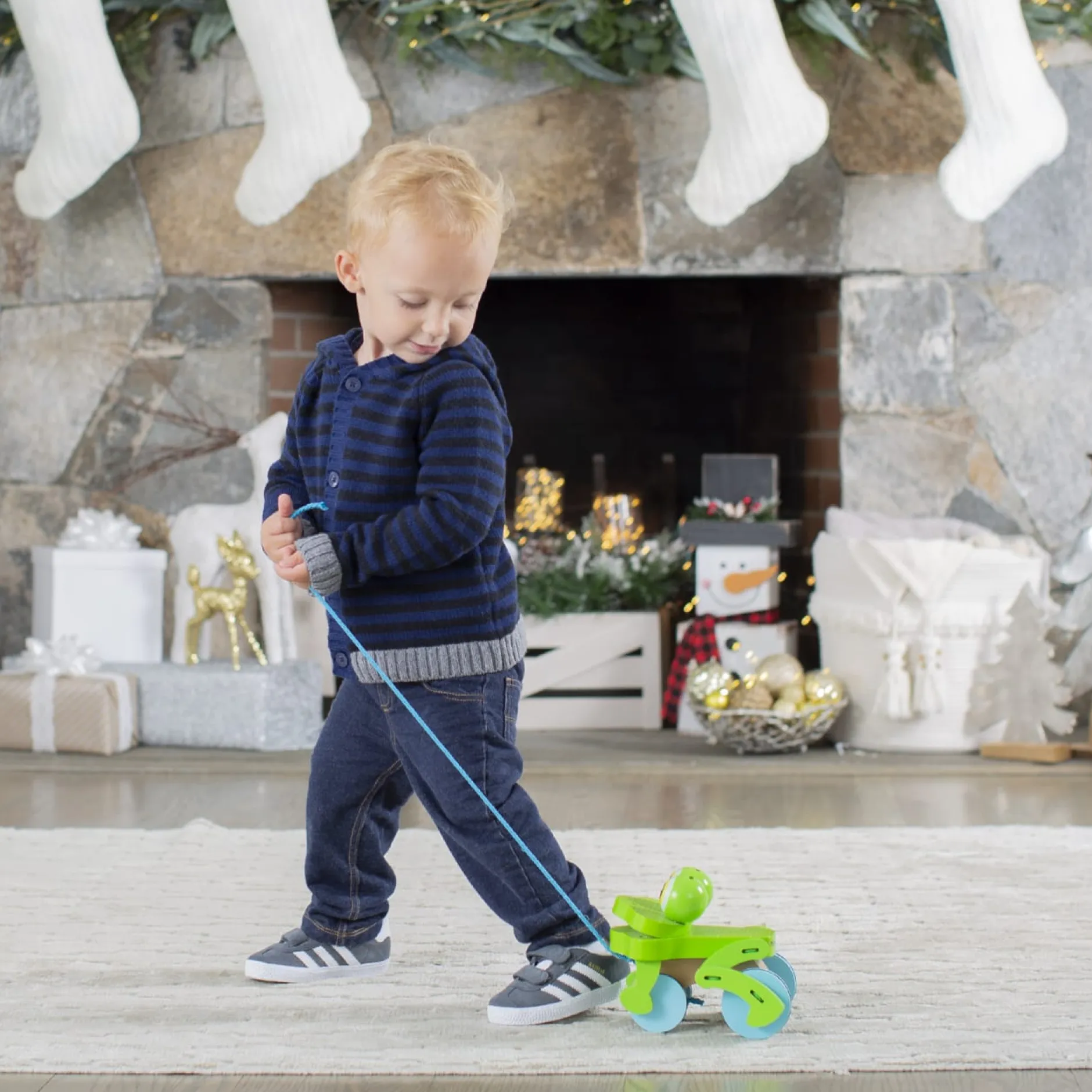 Motor Skills>Melissa & Doug First Play Frolicking Frog Wooden Pull Toy