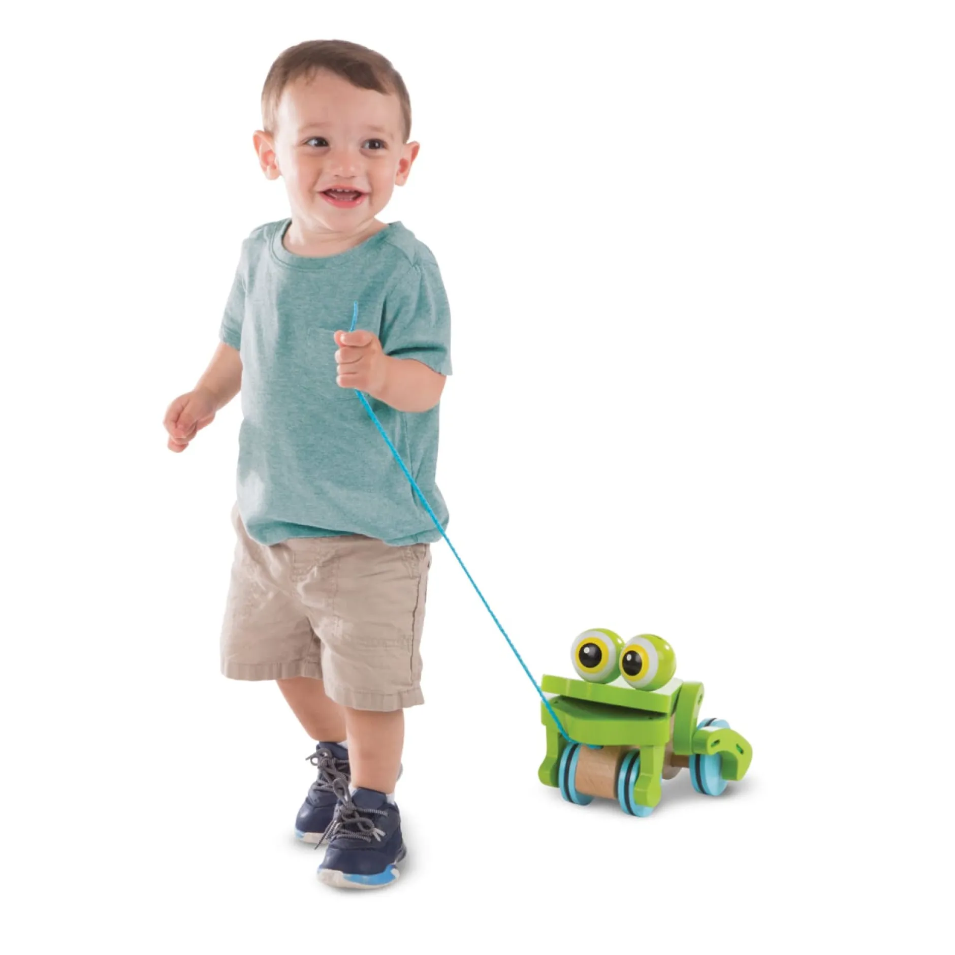 Motor Skills>Melissa & Doug First Play Frolicking Frog Wooden Pull Toy