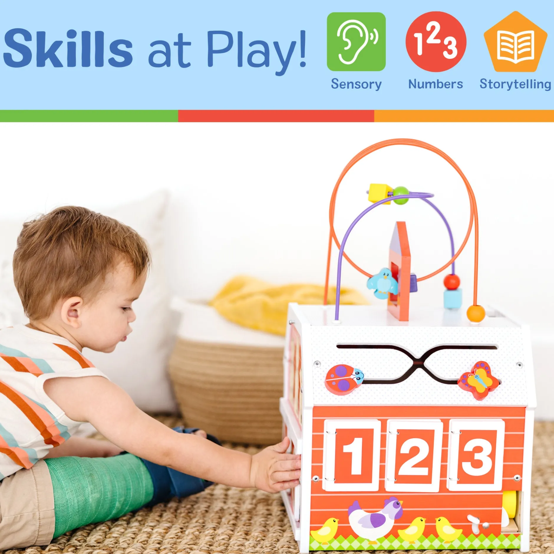 Motor Skills>Melissa & Doug First Play Slide, Sort & Roll Activity Barn