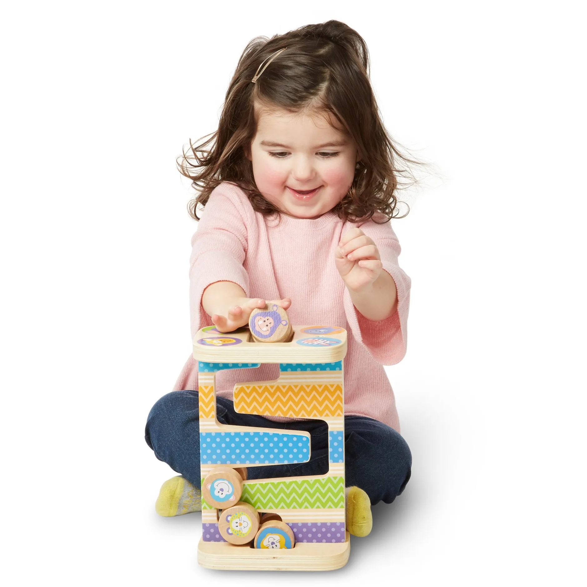 Motor Skills>Melissa & Doug First Play Wooden Safari Zig-Zag Tower