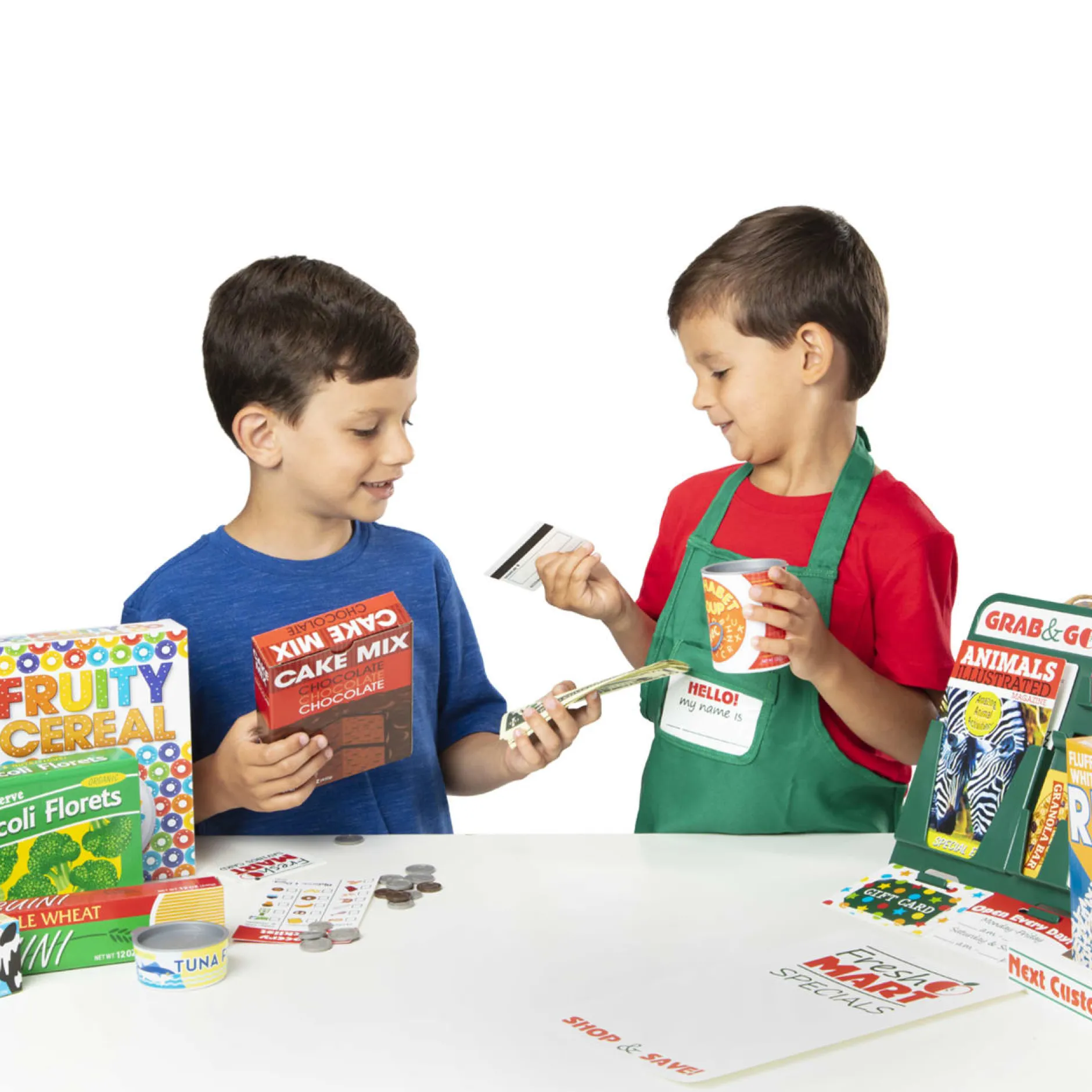 Dress Up|Play Food & Play Sets>Melissa & Doug Fresh Mart Grocery Store Companion Collection