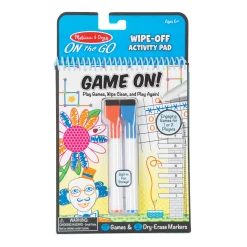 Activity Books>Melissa & Doug Game On! Wipe-Off Activity Pad - On the Go Travel Activity