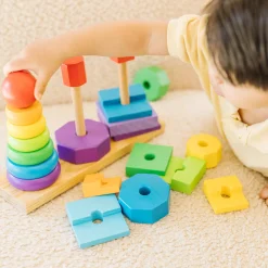 Motor Skills|Colors & Shapes>Melissa & Doug Geometric Stacker