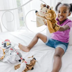 Plush>Melissa & Doug Hand Puppet 2-Pack: Farm Friends, Zoo Friends