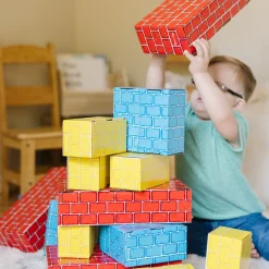 Motor Skills|Blocks & Stacking>Melissa & Doug Jumbo Cardboard Blocks - 24 Pieces