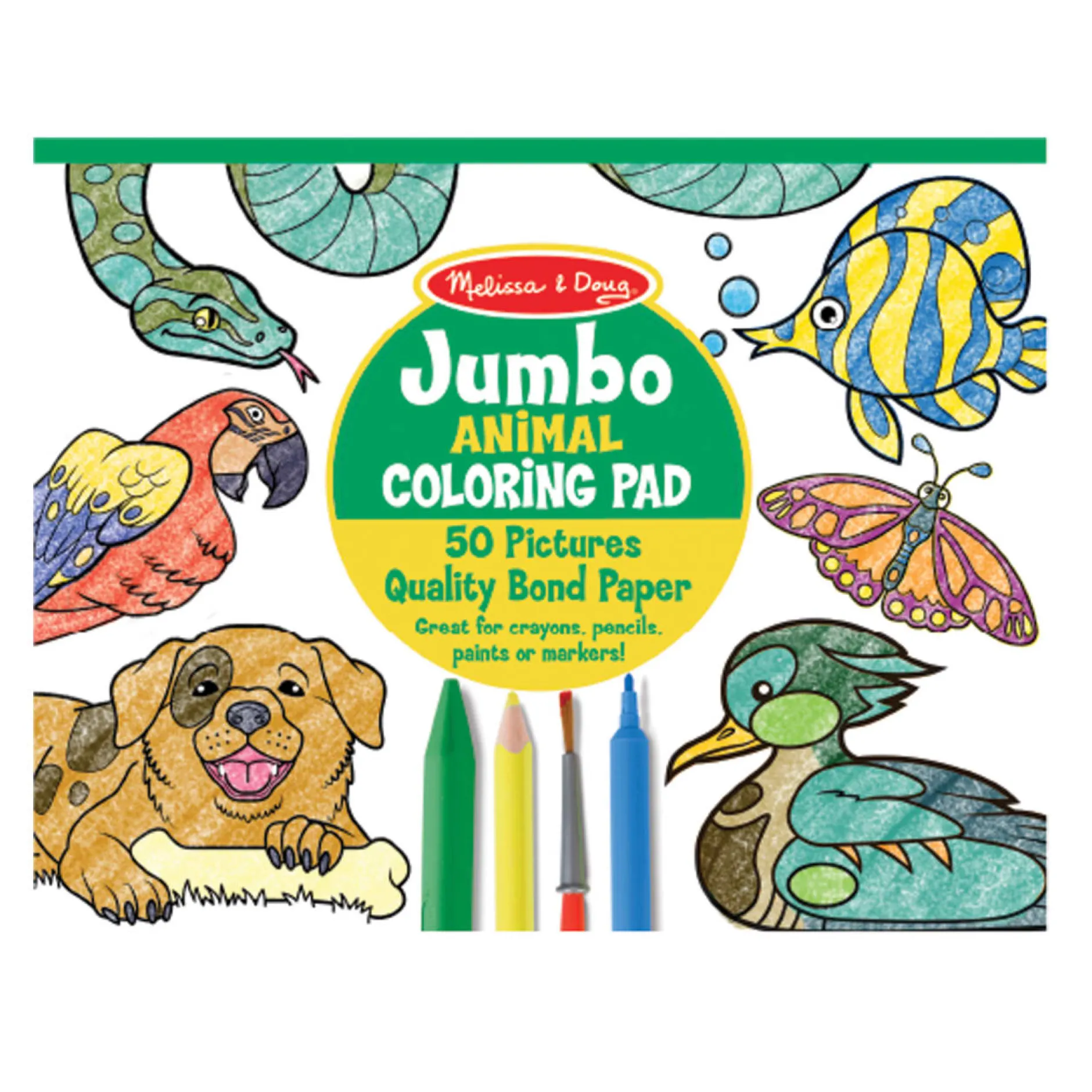 Activity Books>Melissa & Doug Jumbo Coloring Pad - Animals