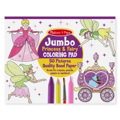 Activity Books>Melissa & Doug Jumbo Coloring Pad - Princess & Fairy