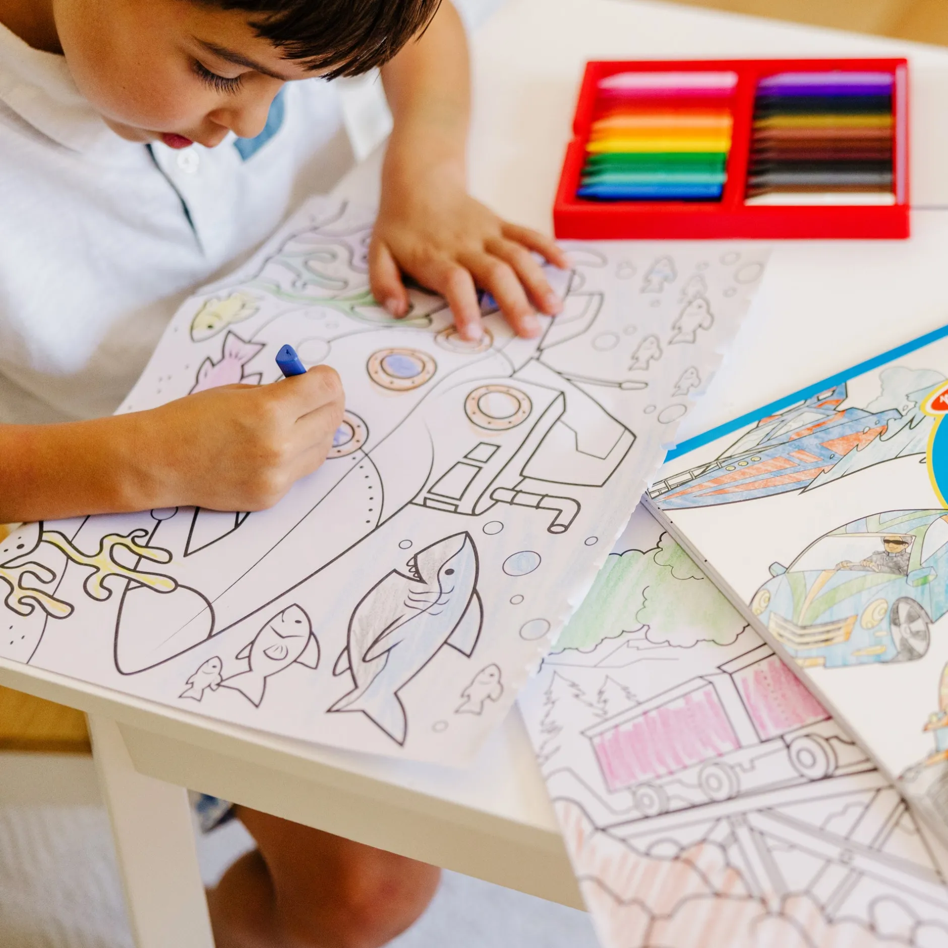 Activity Books>Melissa & Doug Jumbo Coloring Pad - Vehicles