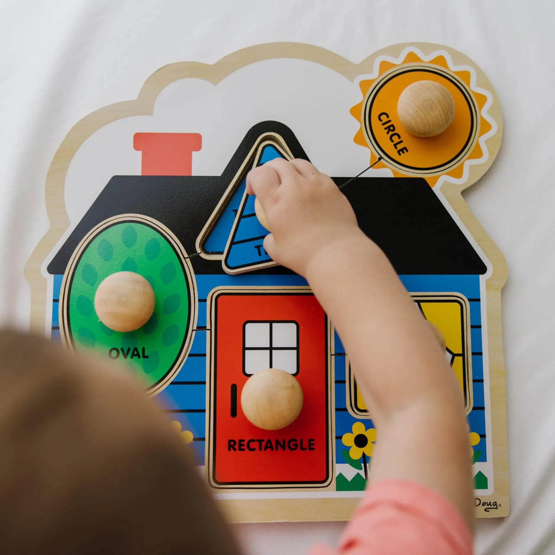 Animals & Nature Puzzles|Colors & Shapes>Melissa & Doug Jumbo Knob Wooden Puzzles Bundle - Shapes and Barn