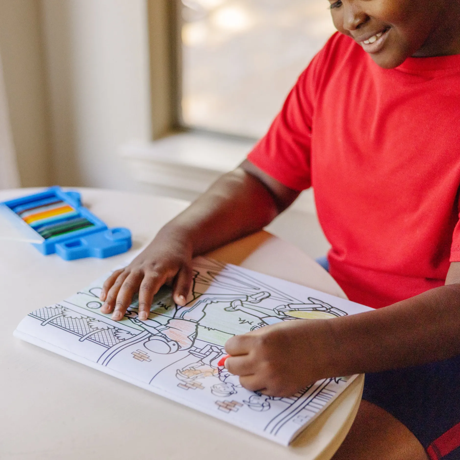 Activity Books>Melissa & Doug Jumbo 50-Page Kids' Coloring Pad - Space, Sharks, Sports, and More