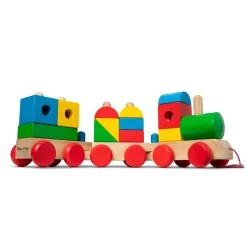 Vehicles & Trains>Melissa & Doug Jumbo Wooden Stacking Train – Classic