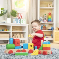 Vehicles & Trains>Melissa & Doug Jumbo Wooden Stacking Train – Classic