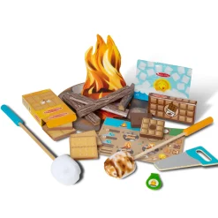 Play Food & Play Sets>Melissa & Doug Let's Explore Campfire S'Mores Play Set