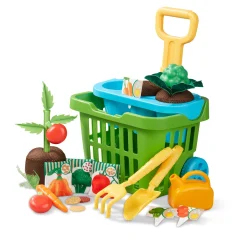 Play Food & Play Sets>Melissa & Doug Let’s Explore Vegetable Gardening Play Set
