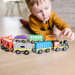 Vehicles & Trains|Motor Skills>Melissa & Doug Magnetic Wooden Train Cars