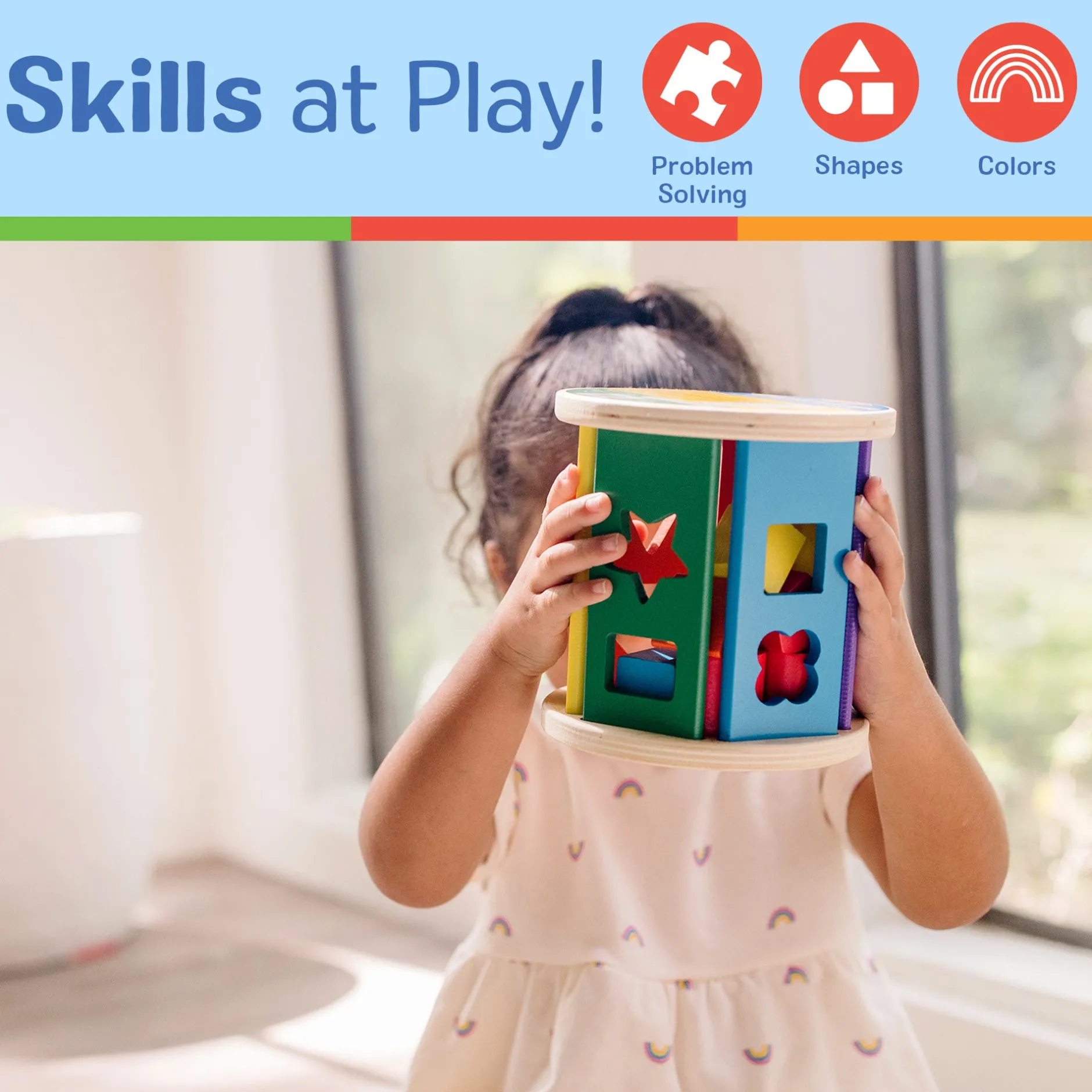 Colors & Shapes>Melissa & Doug Match and Roll Shape Sorter