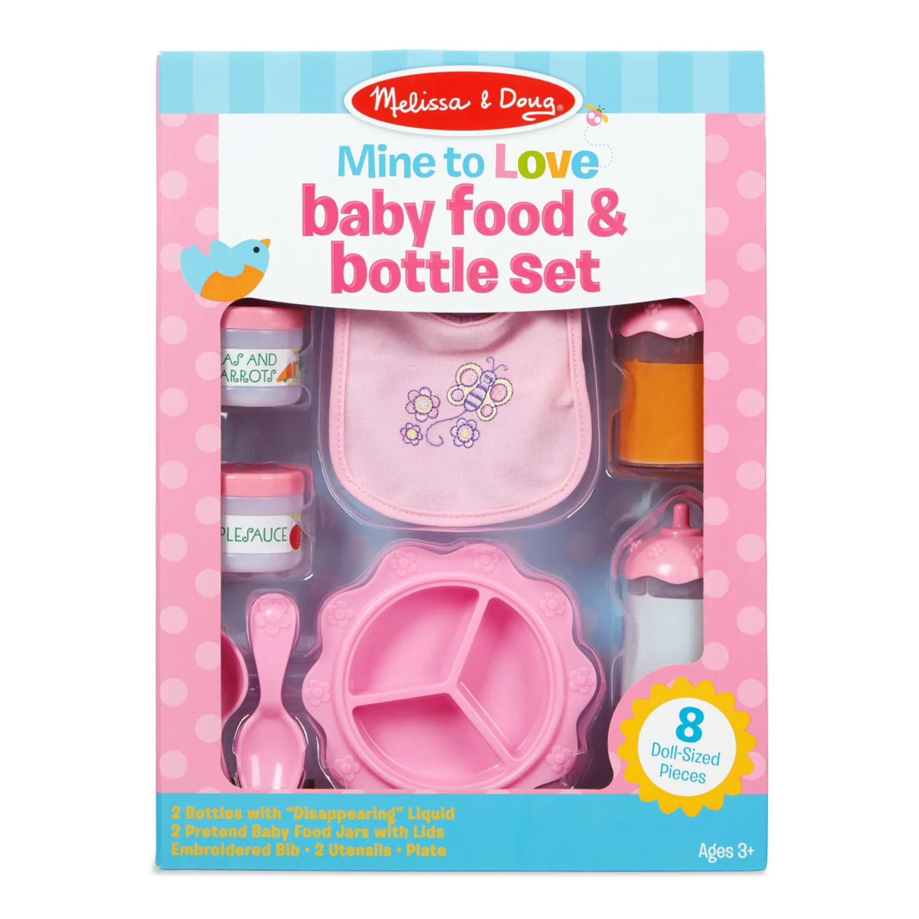 Dolls & Dollhouses>Melissa & Doug Mine to Love - Baby Food & Bottle Set