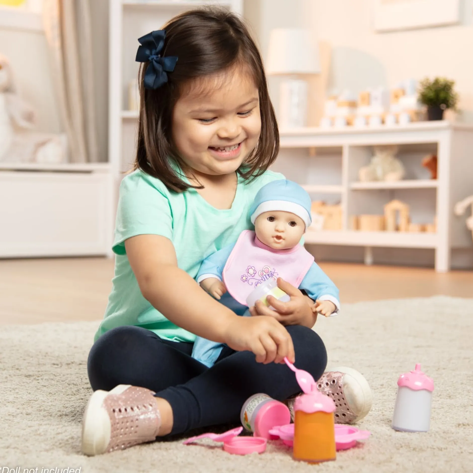 Dolls & Dollhouses>Melissa & Doug Mine to Love - Baby Food & Bottle Set