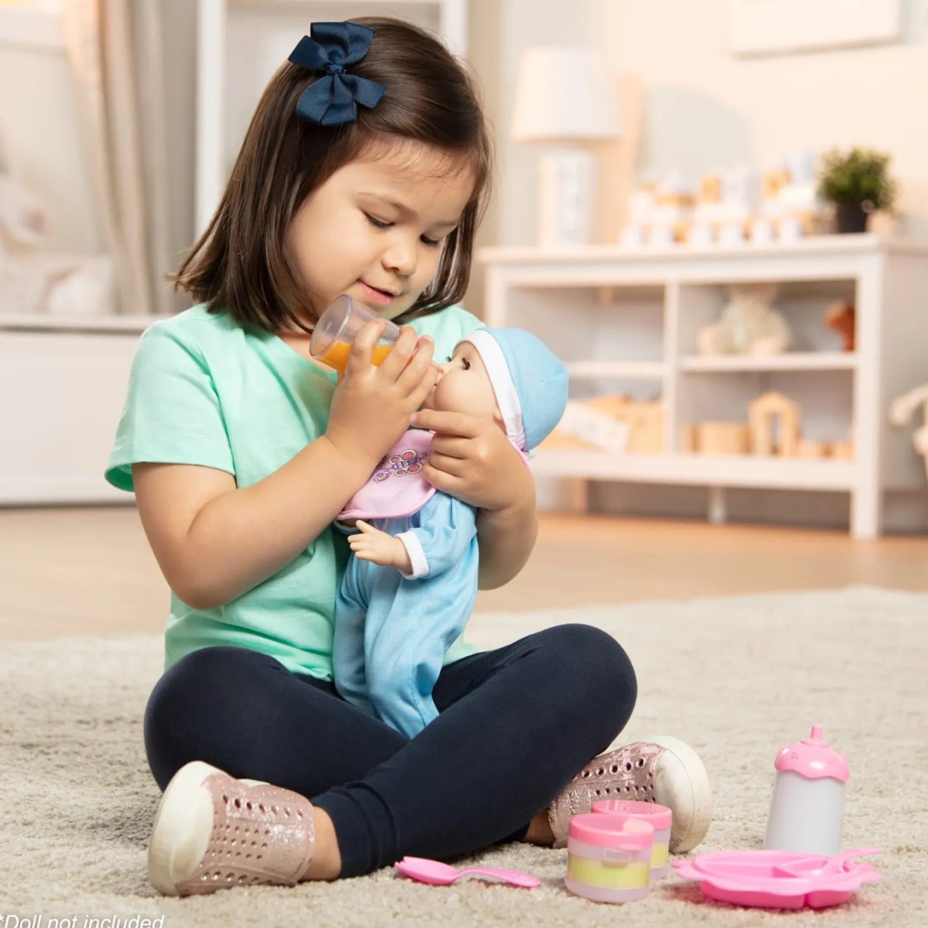 Dolls & Dollhouses>Melissa & Doug Mine to Love - Baby Food & Bottle Set