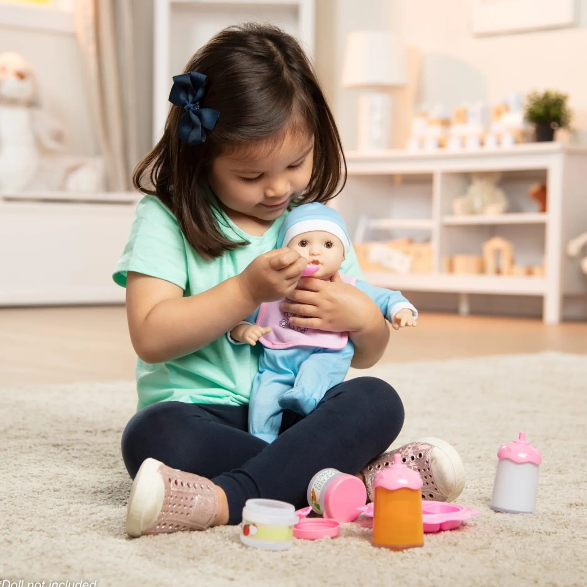Dolls & Dollhouses>Melissa & Doug Mine to Love - Baby Food & Bottle Set