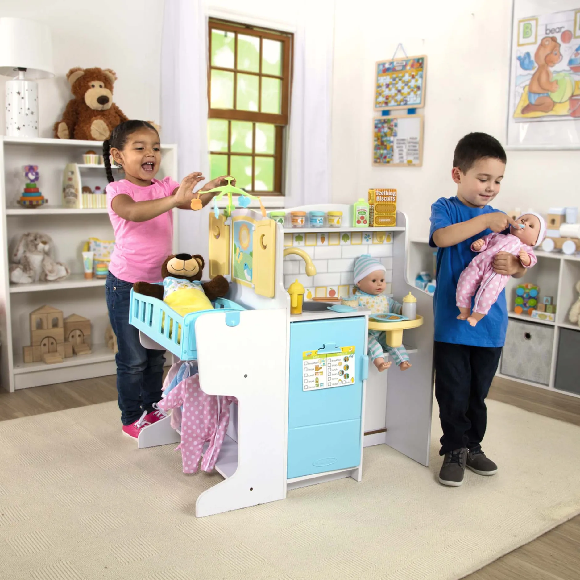 Dolls & Dollhouses>Melissa & Doug Mine to Love Baby Care Activity Center