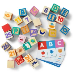 Blocks & Stacking|Colors & Shapes>Melissa & Doug Ms. Rachel™ Wooden Learning Blocks