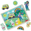 Colors & Shape Puzzles|Colors & Shapes>Melissa & Doug Ms. Rachel™ Wooden Song Puzzle – 6 Pieces
