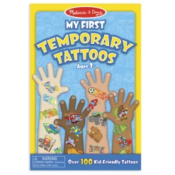 Activity Books>Melissa & Doug My First Temporary Tattoos: 100+ Kid-Friendly Tattoos - Adventure, Creatures, Sports, and More