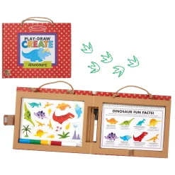 Books>Melissa & Doug Natural Play: Play, Draw, Create Reusable Drawing & Magnet Kit – Dinosaurs