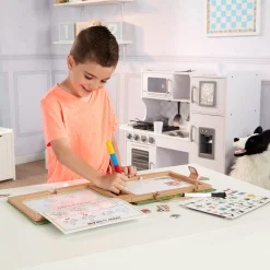 Books>Melissa & Doug Natural Play: Play, Draw, Create Reusable Drawing & Magnet Kit – Farm
