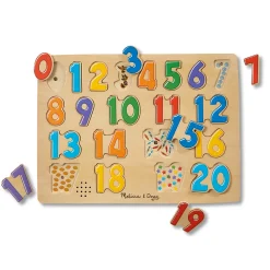 Alphabet & Counting Puzzles>Melissa & Doug Numbers Sound Puzzle - 21 Pieces