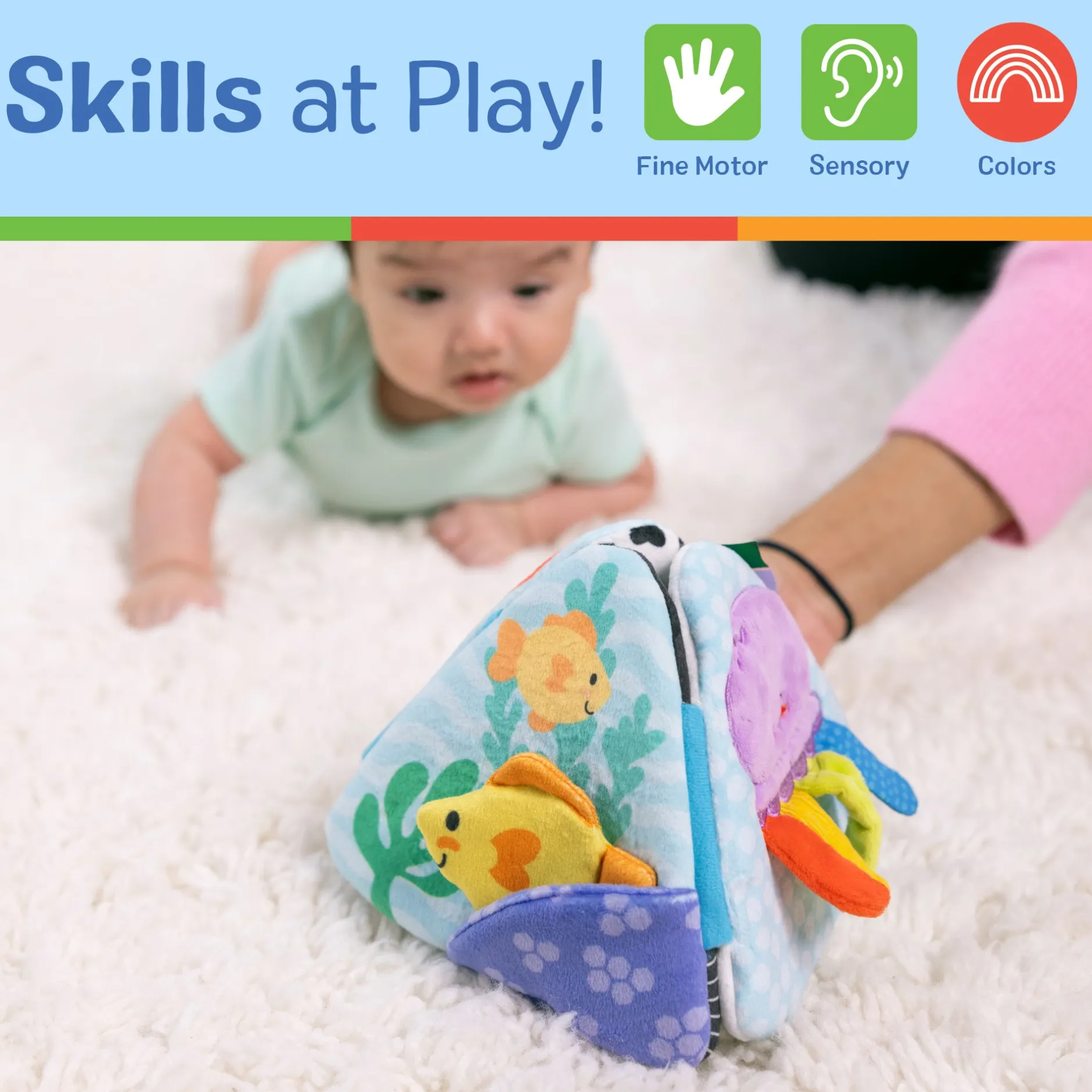 Motor Skills>Melissa & Doug Ocean Tummy Time Triangle Baby Toy