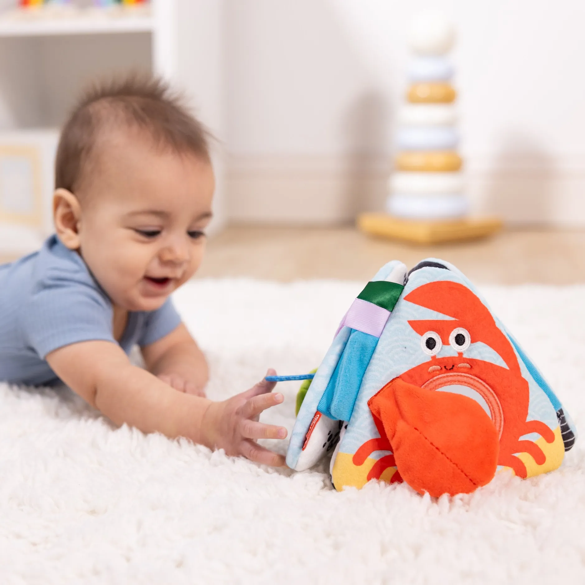 Motor Skills>Melissa & Doug Ocean Tummy Time Triangle Baby Toy