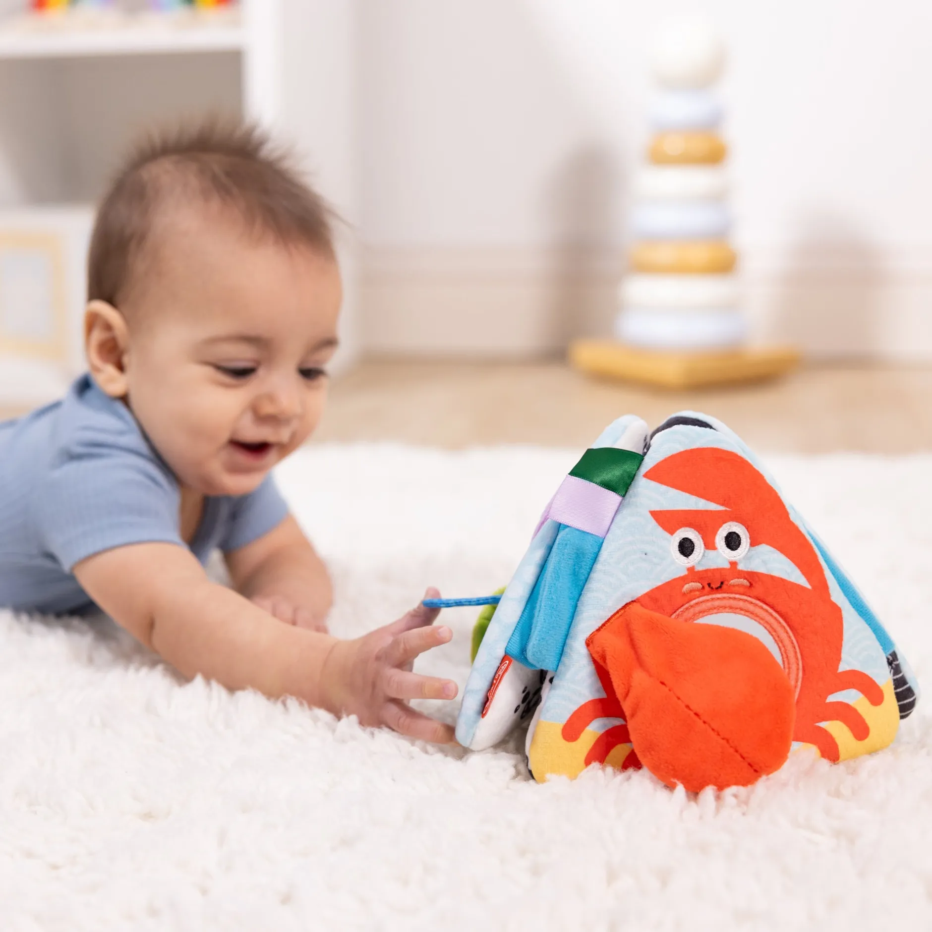 Motor Skills>Melissa & Doug Ocean Tummy Time Triangle Baby Toy