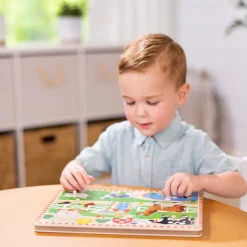 Animals & Nature Puzzles>Melissa & Doug Old MacDonald's Farm Song Puzzle - 8 Pieces