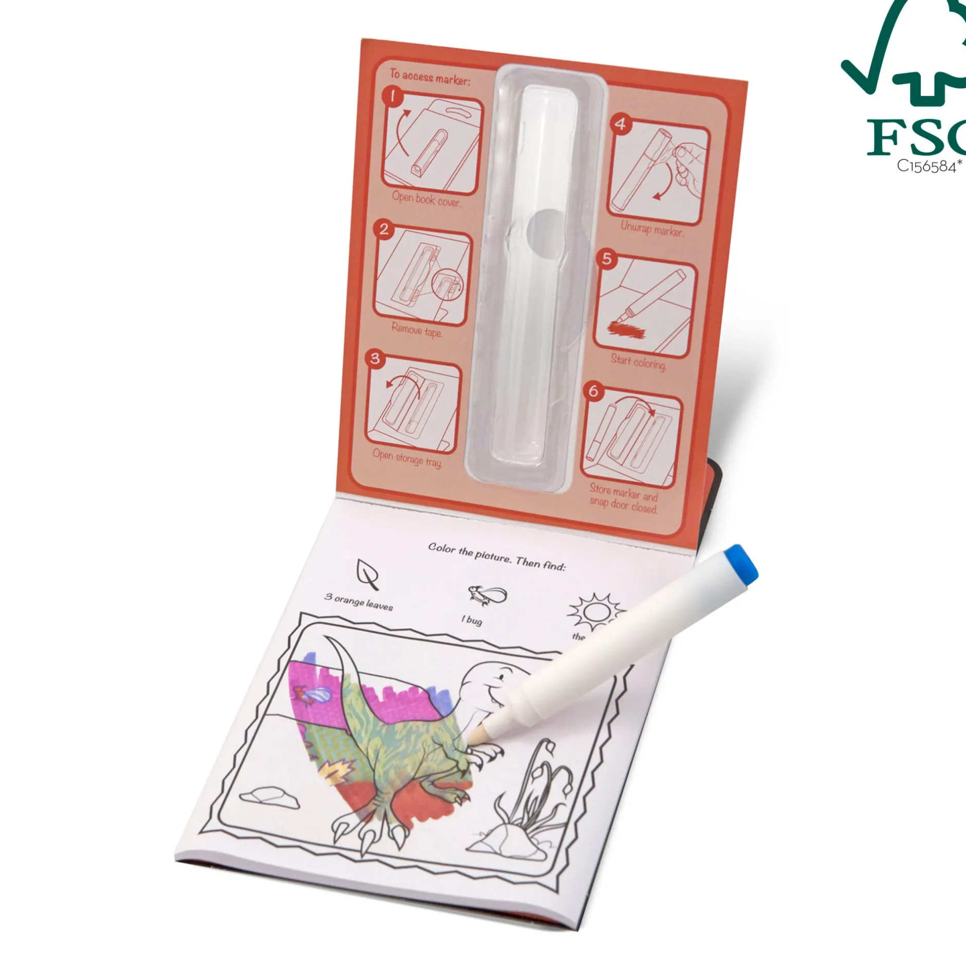 Activity Books>Melissa & Doug On the Go™ ColorBlast Color Reveal Pad – Dinosaur