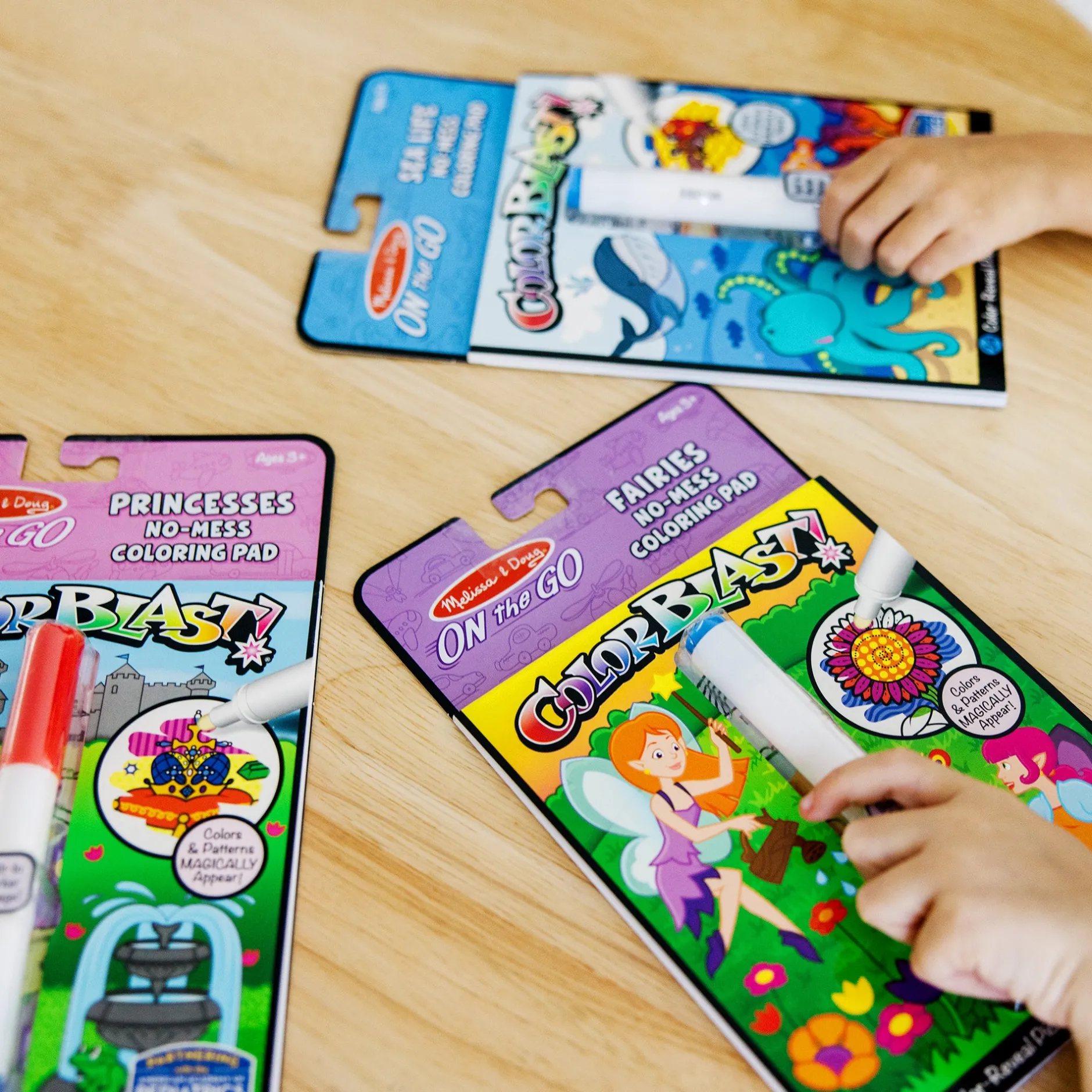 Activity Books>Melissa & Doug On the Go™ ColorBlast 3-Pack: Fairy, Princess, Sea Life