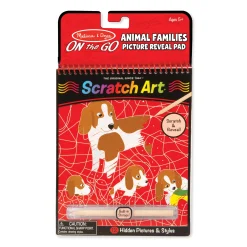 Activity Books>Melissa & Doug On the Go Scratch Art Color Reveal Pad - Animal Families