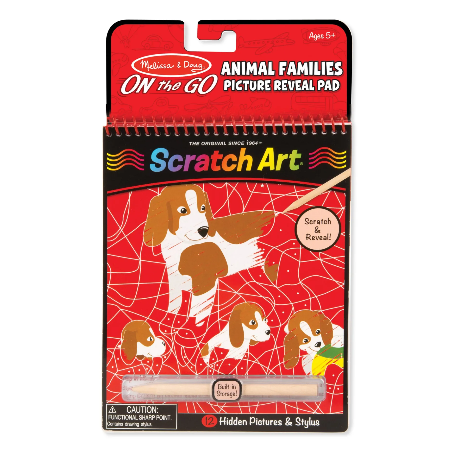 Activity Books>Melissa & Doug On the Go Scratch Art Color Reveal Pad - Animal Families