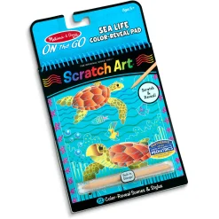 Activity Books>Melissa & Doug On the Go Scratch Art Color-Reveal Pad - Sea Life