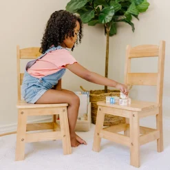 Furniture>Melissa & Doug Pair of Solid Wood Chairs 2-Piece Set