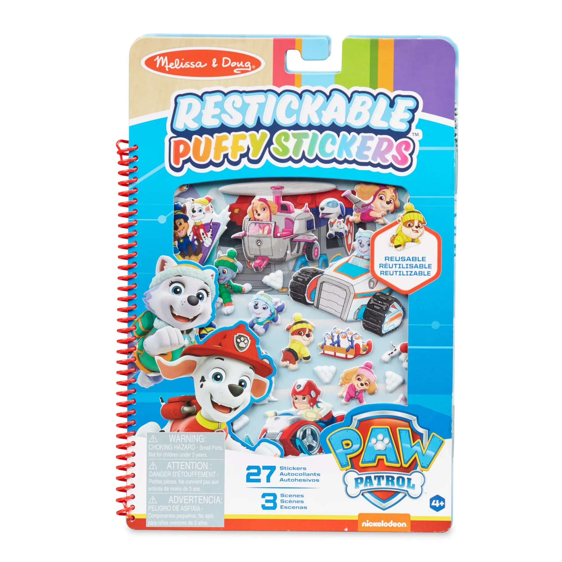 Stickers & Sticker Books>Melissa & Doug PAW Patrol Restickable Puffy Stickers - Jake's Mountain