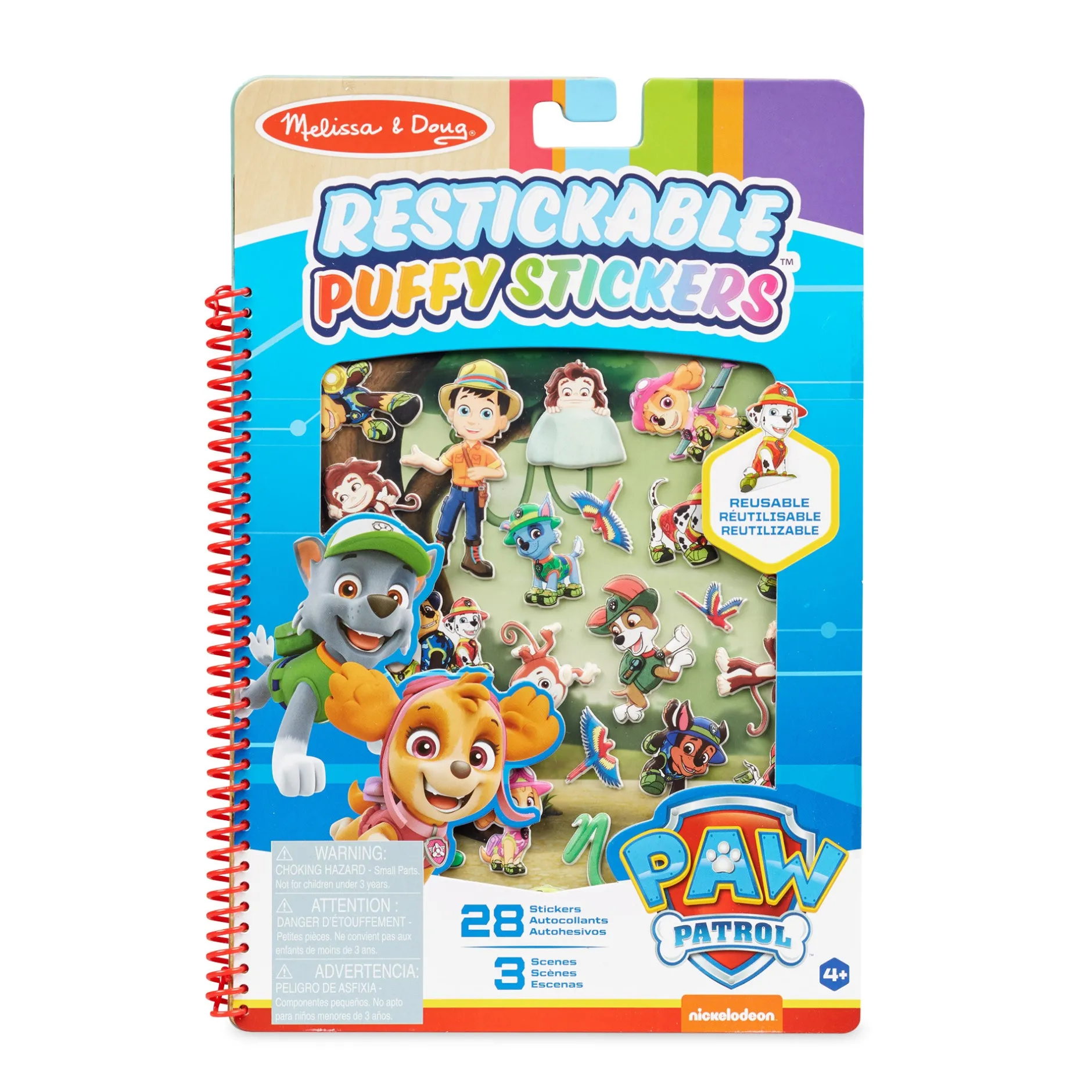 Stickers & Sticker Books>Melissa & Doug PAW Patrol Restickable Puffy Stickers - Jungle