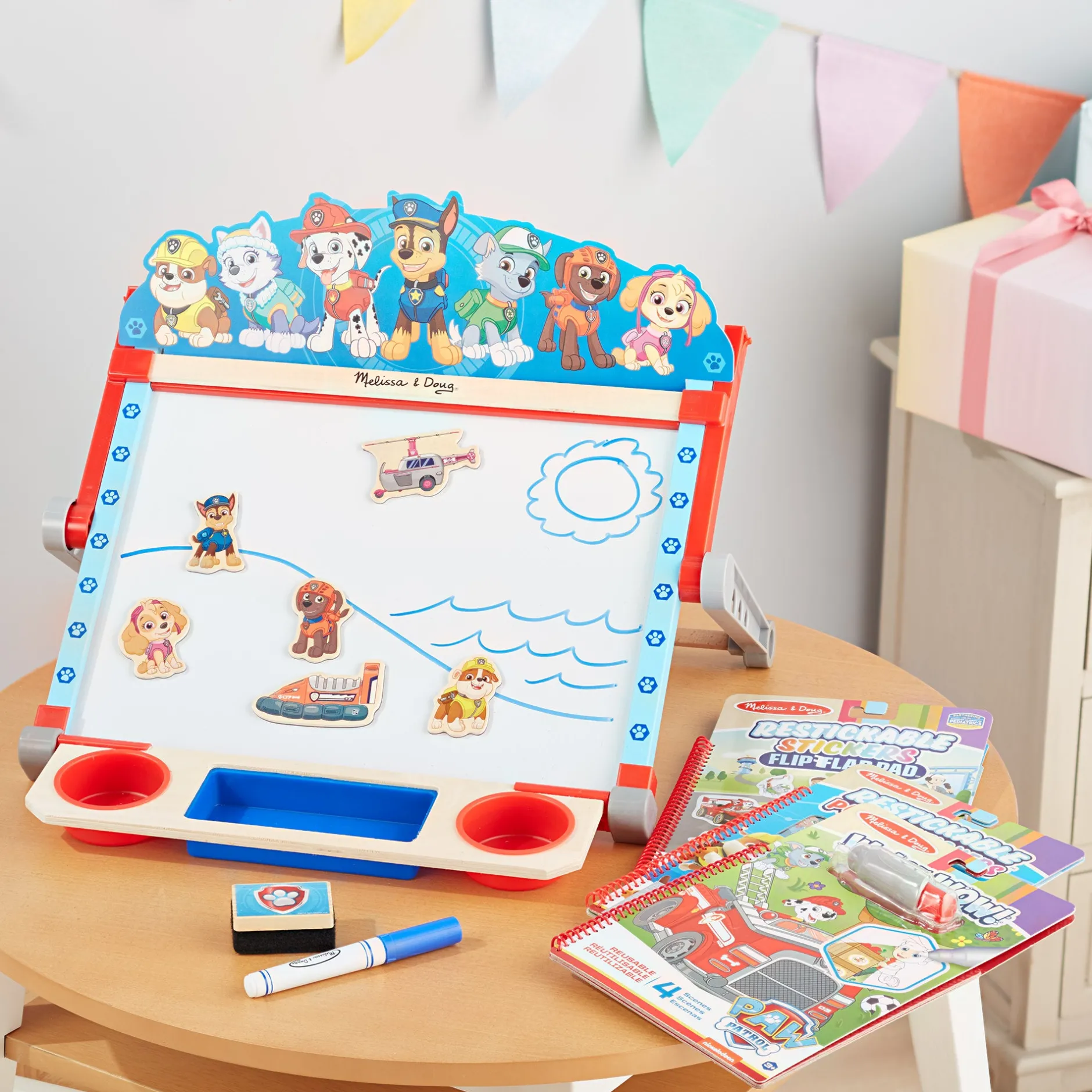 Stickers & Sticker Books>Melissa & Doug PAW Patrol Restickable Stickers Flip-Flap Pad - Classic Missions