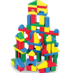 Blocks & Stacking|Colors & Shapes>Melissa & Doug 100-Piece Wood Blocks Set
