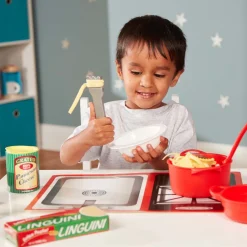 Play Food & Play Sets>Melissa & Doug Prepare & Serve Pasta Set