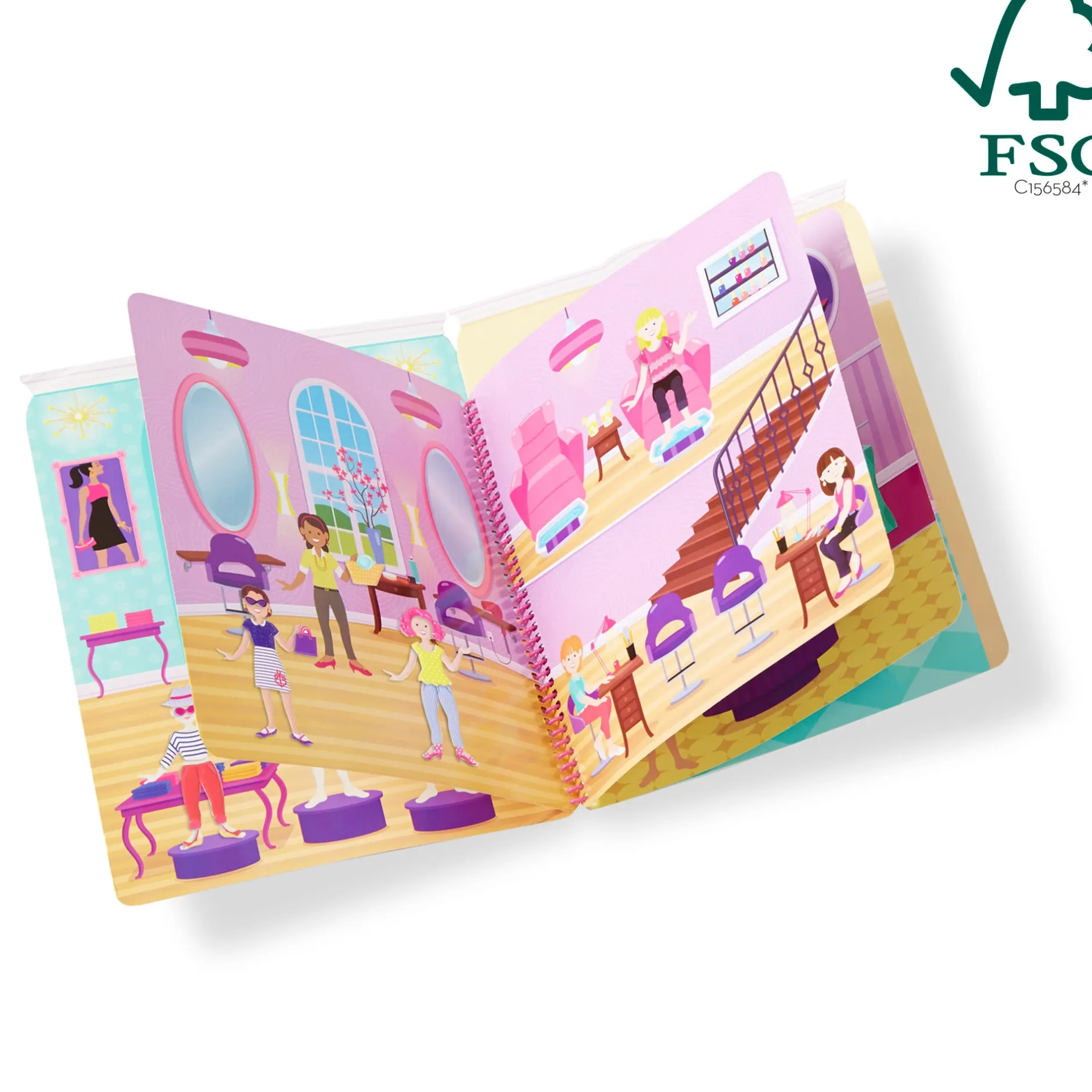 Stickers & Sticker Books>Melissa & Doug Puffy Sticker Activity Book - Day of Glamour